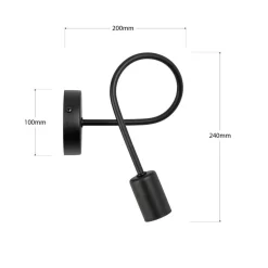 HELAM Væglampe Oxford i metal i sort