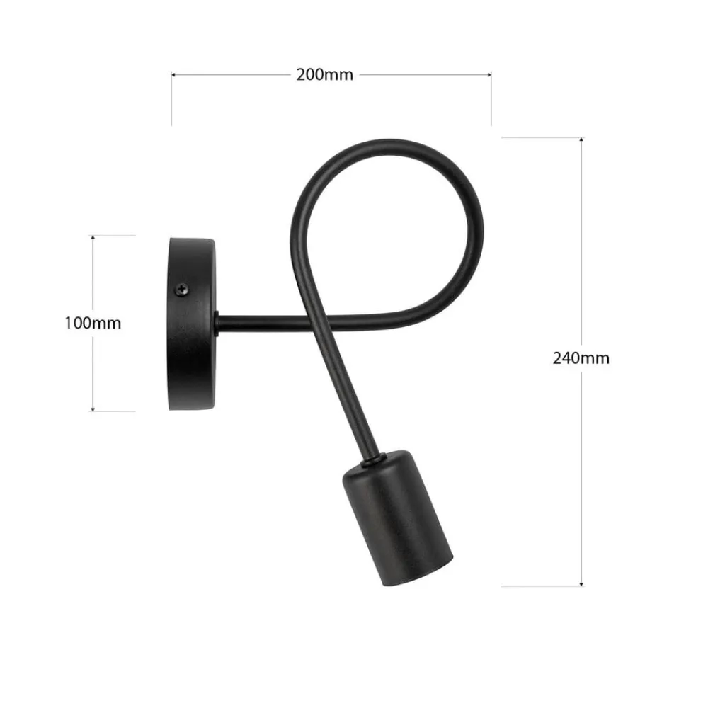 HELAM Væglampe Oxford i metal i sort