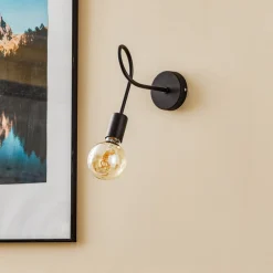 HELAM Væglampe Oxford i metal i sort