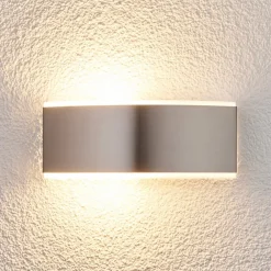 Væglampe Pacon i stål til udendørs brug^Lindby Outlet