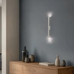 SOLLUX LIGHTING Væglamper>Væglampe Pastelo, beige, højde 20 cm, stål, 2 lyskilder.