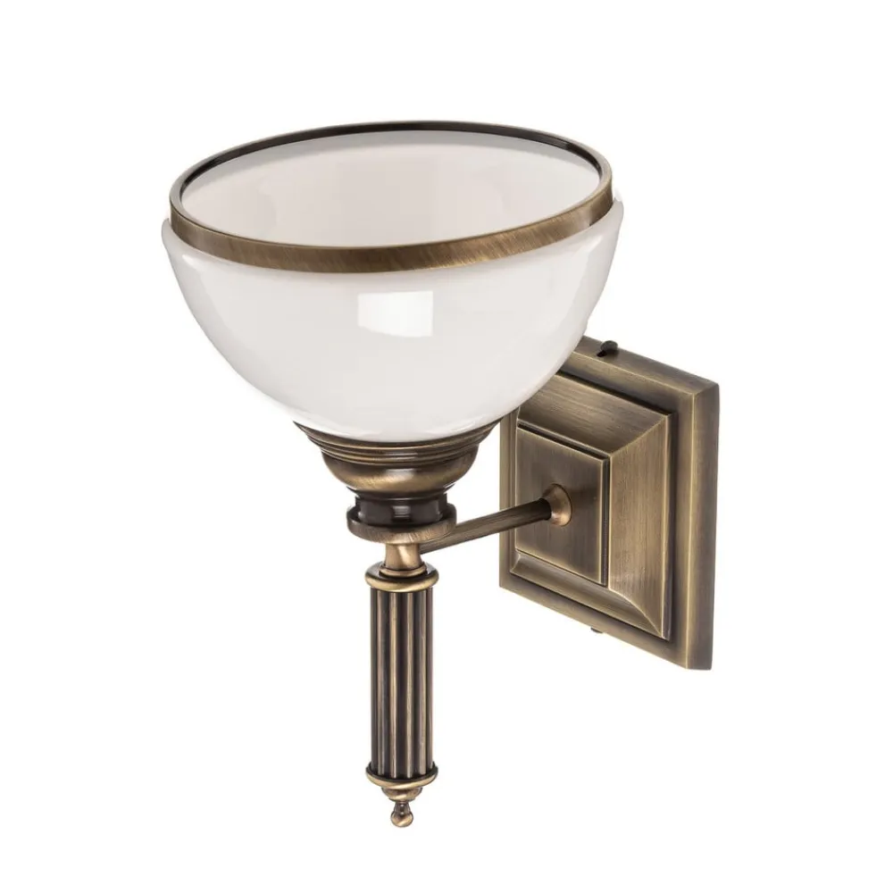 Jupiter Væglamper>Væglampe Petro, antik med glasskærm