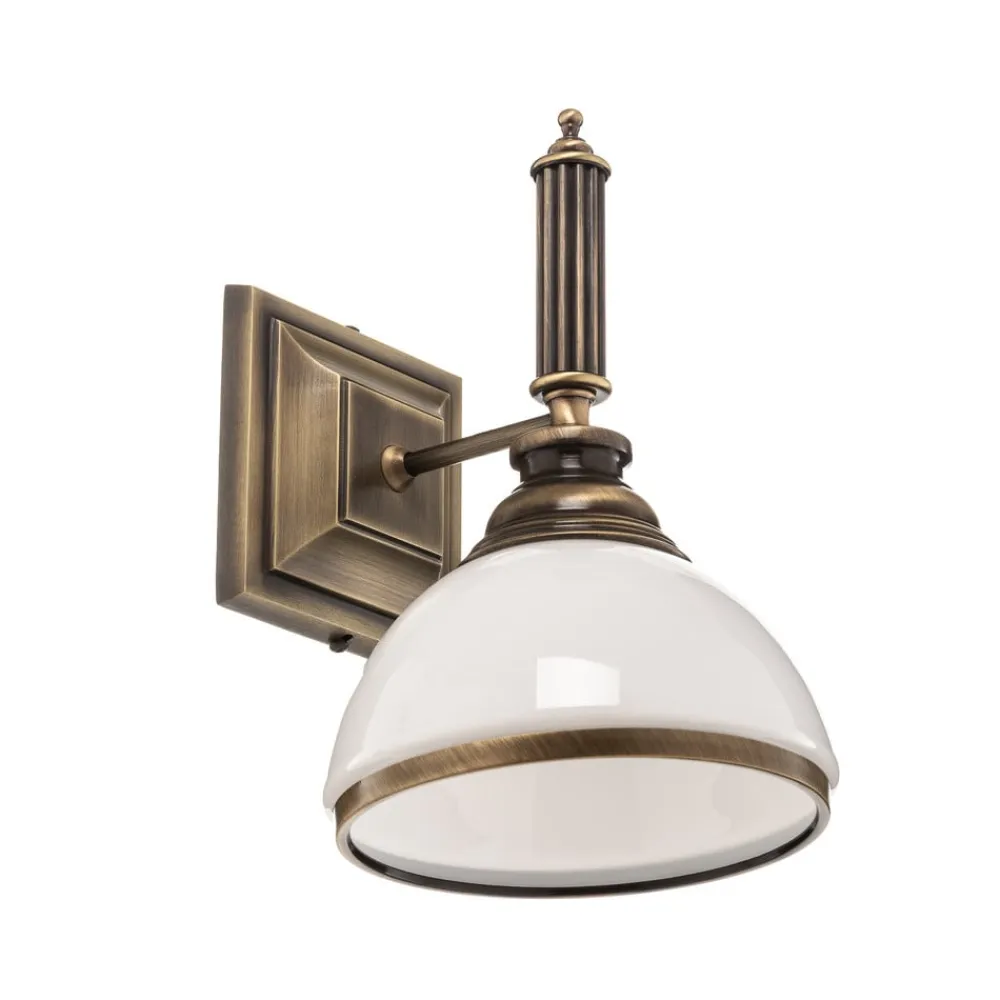 Jupiter Væglamper>Væglampe Petro, antik med glasskærm