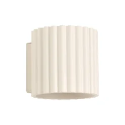 Væglampe RIBLA, beige, Ø 10 cm, metal, G9^SOLLUX LIGHTING