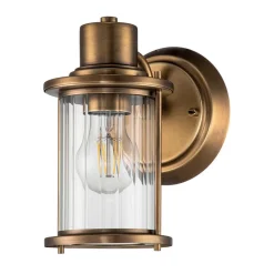 Væglampe Riggs IP44, antik messing, 1-lys^QUOIZEL Hot