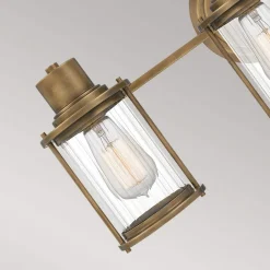 Væglampe Riggs IP44, antik messing, 3-flamme^QUOIZEL Clearance