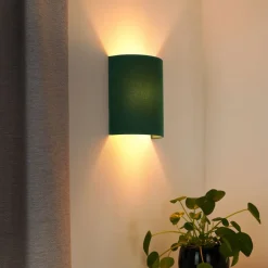 Duolla Væglamper|Væglamper>Væglampe Semi Circle, fløjl, mørkegrøn, E27