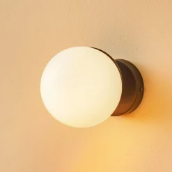 Eko-Light Væglamper|Væglamper>Væglampe Sfera 1 lyskilde glas/sort