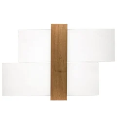 Væglampe Shifted 1, glas og lyst træ^SOLLUX LIGHTING Best