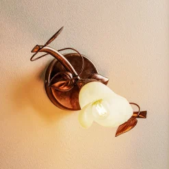 Væglampe Siena i florentinsk stil, 1 lyskilde, metal, glas^Lamkur Hot