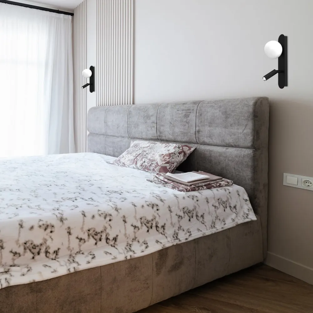 Eko-Light Væglamper>Væglampe Sirio med bevægelig spot, 2 lyskilder