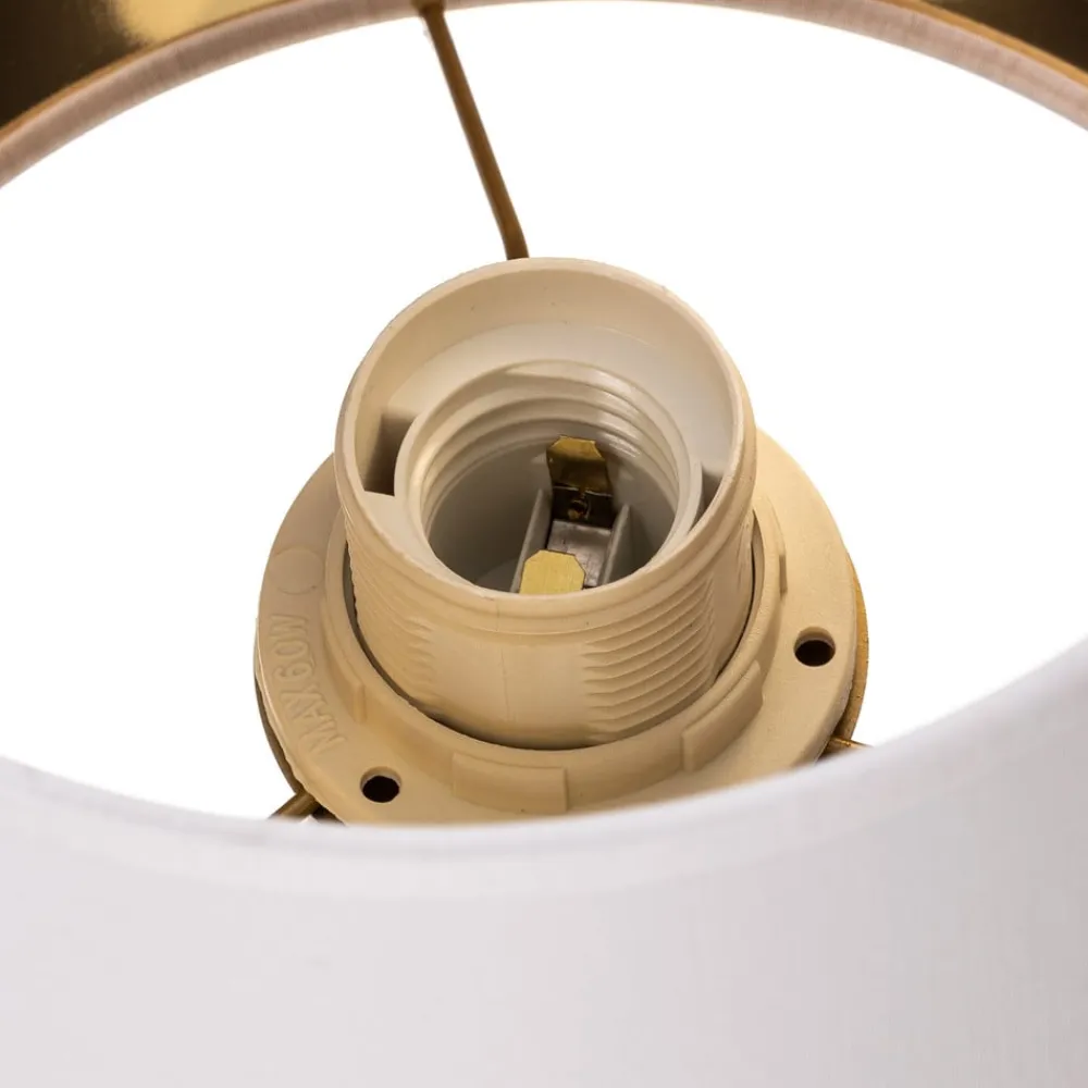 Luminex Væglamper|Væglamper>Væglampe Soho, cylindrisk, læselampe hvid/guld