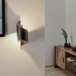 EMIBIG LIGHTING Gang|Pendellamper>Væglampe Spiner sort, højde 30 cm, stål