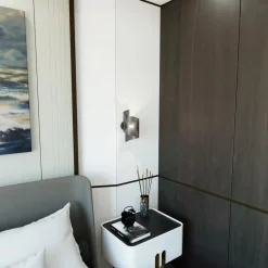 EMIBIG LIGHTING Væglampe Spiral, sort, metal, G9, 29 cm høj