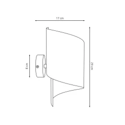 EMIBIG LIGHTING Væglampe Spiral, sort, metal, G9, 29 cm høj