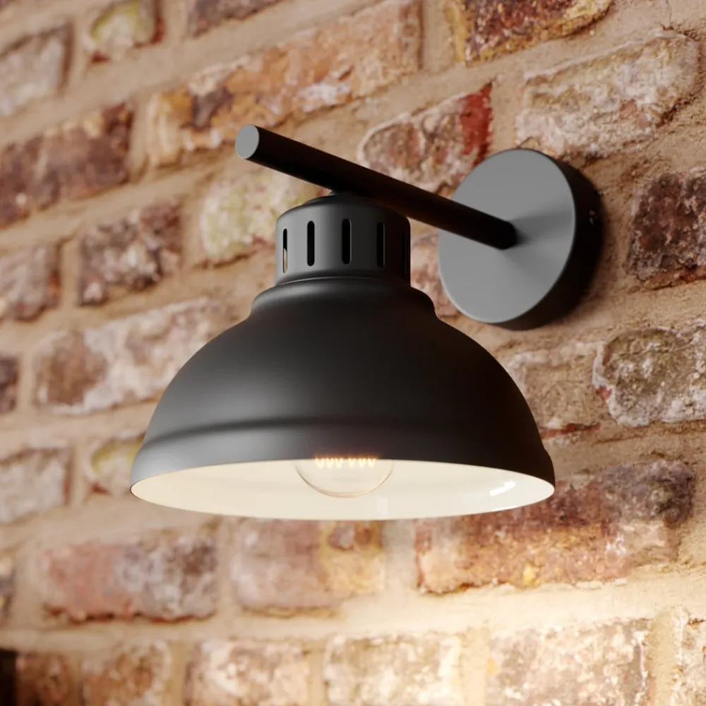 Luminex Væglampe Sven, sort, metal, 1 lyskilde