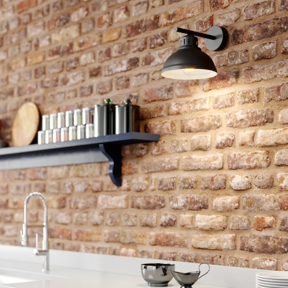 Luminex Væglampe Sven, sort, metal, 1 lyskilde