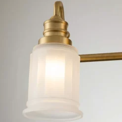 Væglampe Swell IP44, 4-lys, børstet messing^QUOIZEL Best