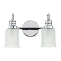 QUOIZEL Væglampe Swell IP44, 2-lys, poleret krom