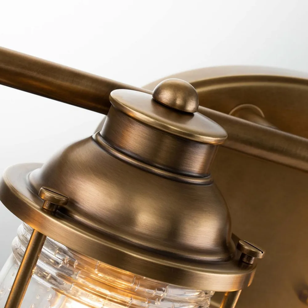 Væglampe til badeværelse Ashland Bay, 4-lys, messing^Quintiesse Online