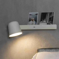 FARO BARCELONA Væglampe Tila, svingbart hoved, hvid