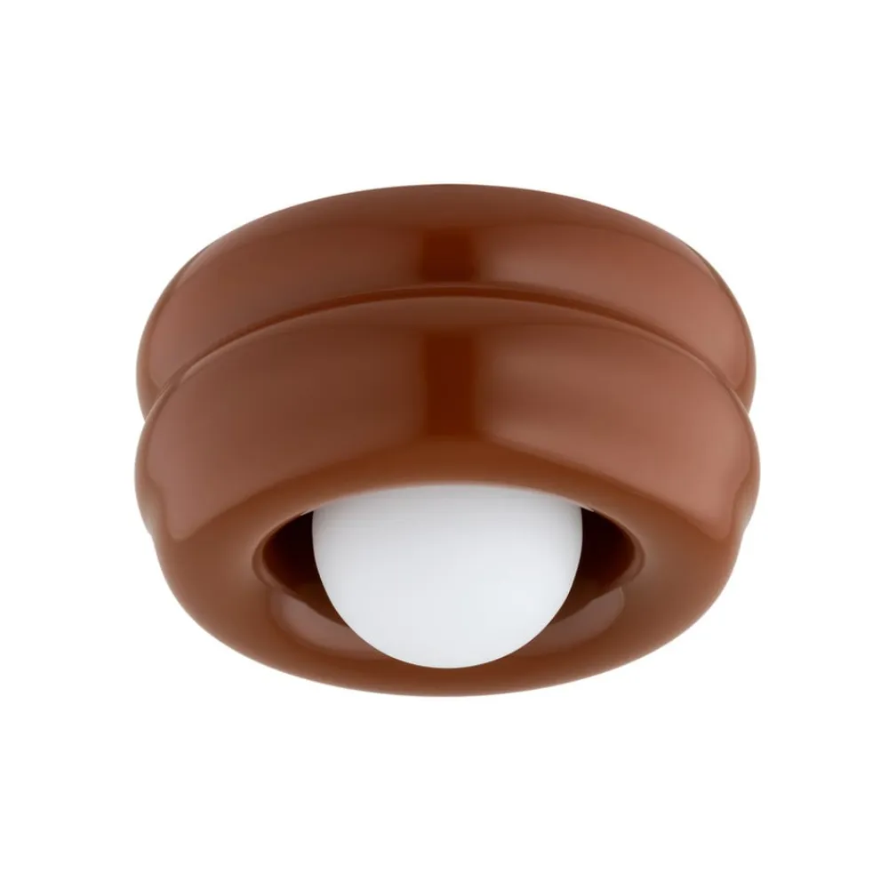 Argon Væglamper>Væglampe Tina, terrakotta/opal, glas, Ø 19 cm