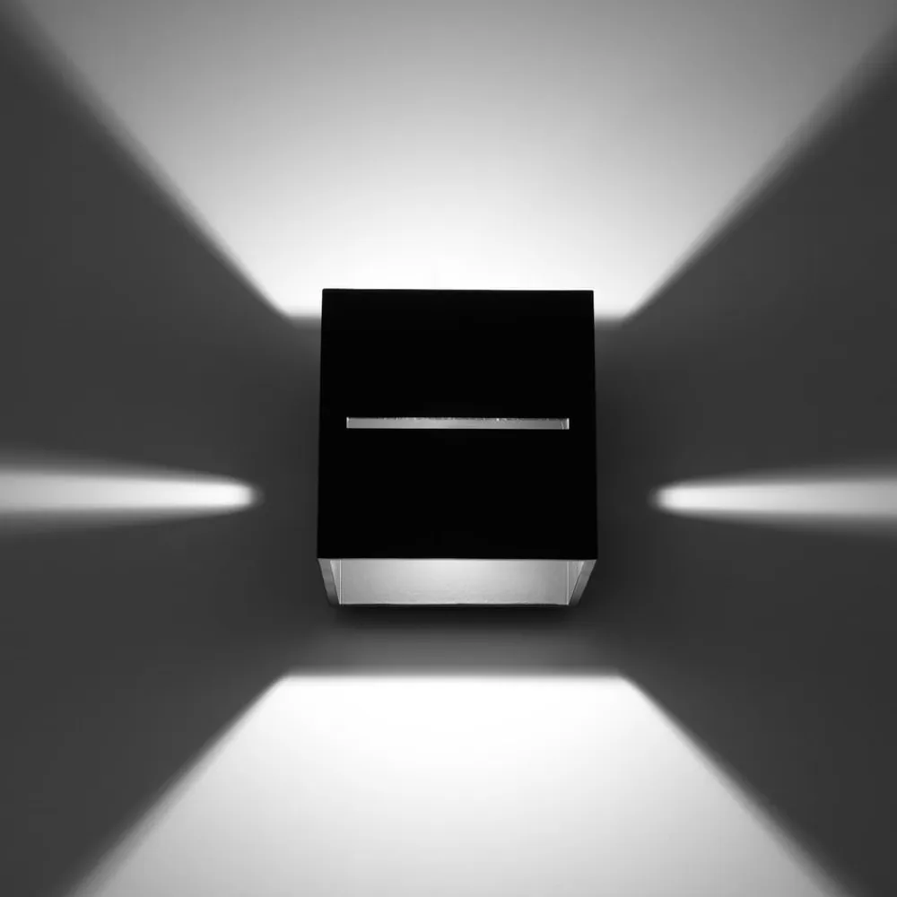 SOLLUX LIGHTING Væglampe Top up/down, sort krop