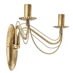 Væglampe Tori K2 i lysestageform, guld^EMIBIG LIGHTING Online