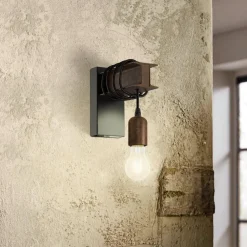 Væglampe Townshend i stål, brun^EGLO Sale