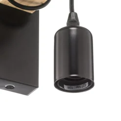 Væglampe Townshend med træelement^EGLO Outlet