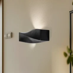 Væglampe Turn i keramik, op/ned, sort^SOLLUX LIGHTING Sale