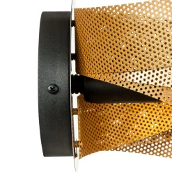 Domiluce Væglampe Vento, sort/guld, metal, 27 cm, E14