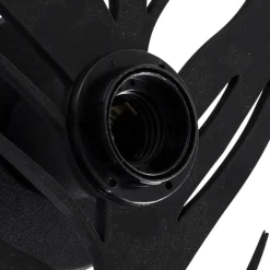 Væglampe W-030, sort, fjederdesign, MDF-træ, laserskåret^Opviq Outlet