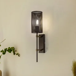 Luminex Væglampe Wall, titanfarvet, højde 48 cm, stål