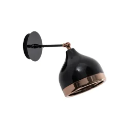 Opviq Væglampe Yildo 6901, sort/kobber, metal