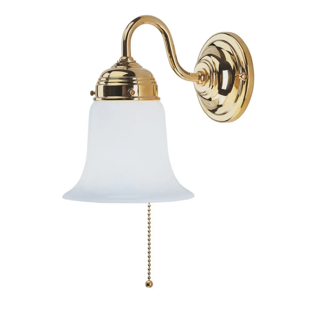 Væglampen Sibille i poleret messing^Berliner Messinglampen Outlet