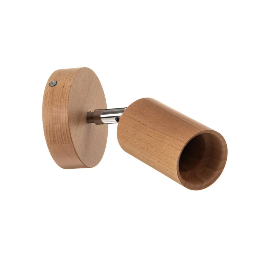 SOLLUX LIGHTING Vægspot Cre i træ, 1 lyskilde