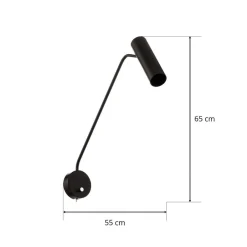 Vægspot Eye Super med afbryder, sort^Nowodvorski Lighting Outlet