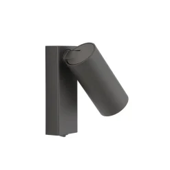 Nowodvorski Lighting Vægspot FOURTY, mørkegrå, højde 17 cm, metal, GU10