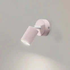Vægspot Livia, lyserød, 13 cm, metal, justerbar, GU10^TK Lighting New