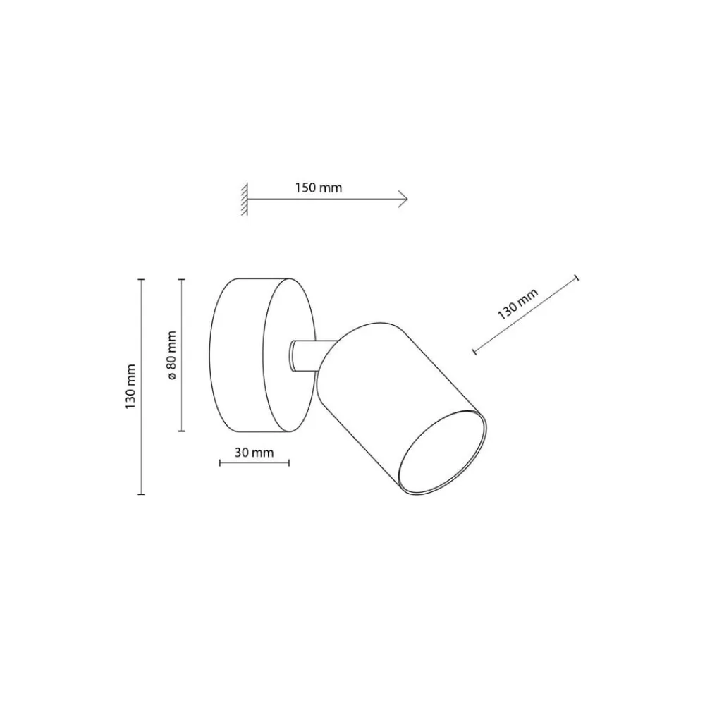 Vægspot Livia, lyserød, 13 cm, metal, justerbar, GU10^TK Lighting New