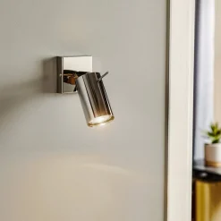 Vægspot Round, krom, 1 lyskilde^SOLLUX LIGHTING Best