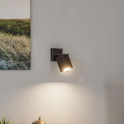 Vægspot Square, sort, 1 lyskilde^SOLLUX LIGHTING New