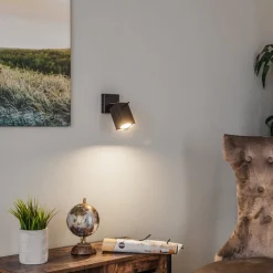 Vægspot Square, sort, 1 lyskilde^SOLLUX LIGHTING New