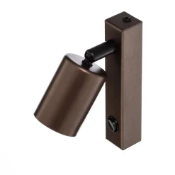 Vægspot Top, justerbar, kontakt, brun, 1 lyskilde^TK Lighting