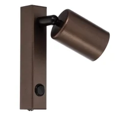 Vægspot Top, justerbar, kontakt, brun, 1 lyskilde^TK Lighting