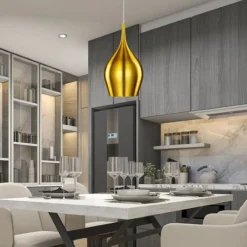 Searchlight Pendellamper>Vibrant hængelampe Ø 12 cm, guld