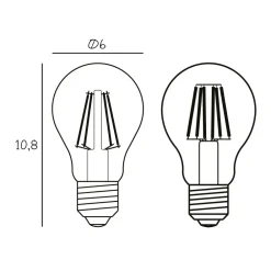 Vilkårlig LED-pære, E27 Ø 6 cm 3,5 W 2.200 K dæmpbar^DESIGN BY US Discount