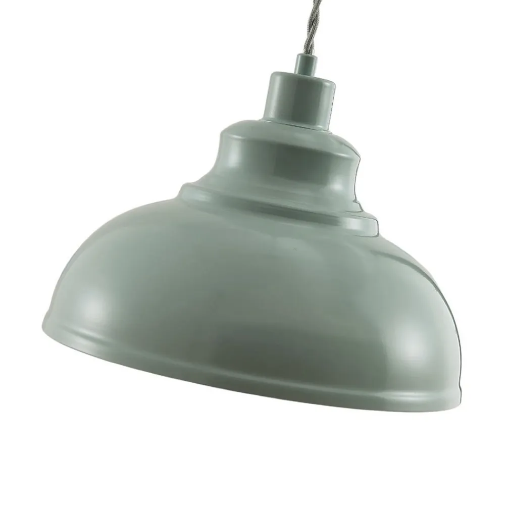 Lindby Vintage pendellampe Albertine, metal, lyseblå