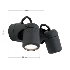 Vision udendørs væglampe, kan drejes, 2 lyskilder^ORION